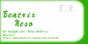 beatrix meso business card